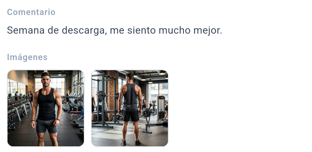 Feedback y fotos